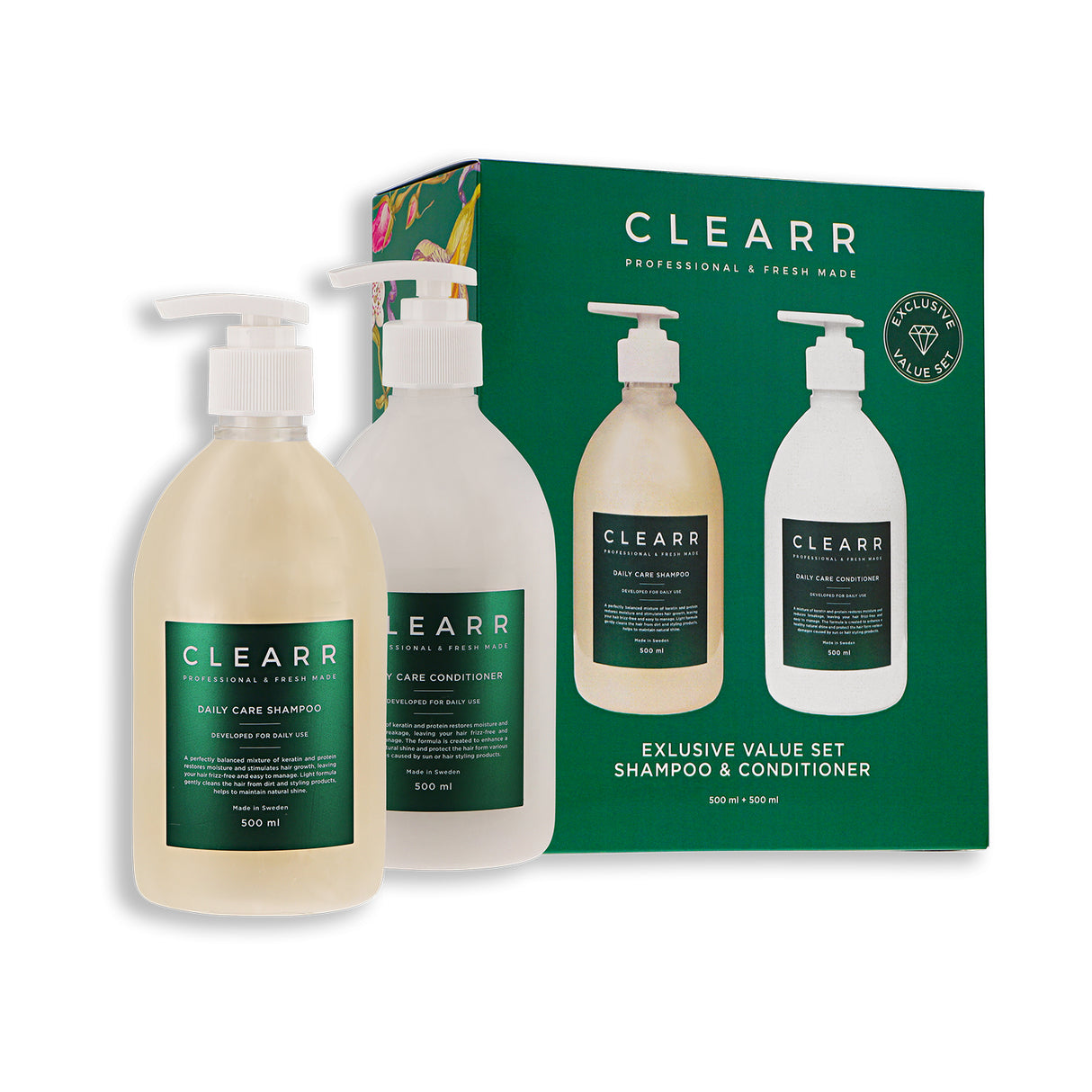 Clearr šampūno ir kondicionieriaus rinkinys, 500ml+500ml