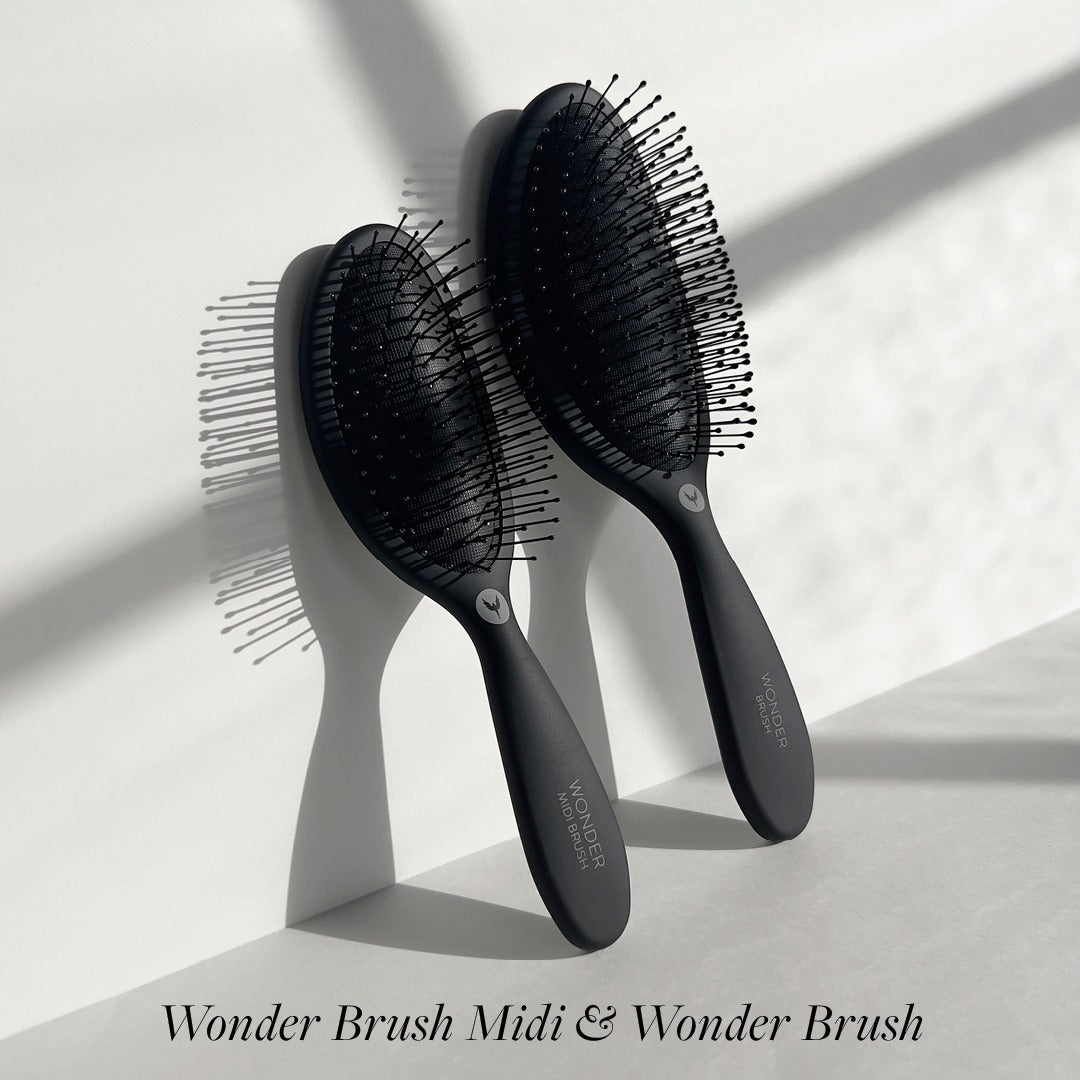 HH Simonsen Wonder Brush Midi juodas plaukų šepetys