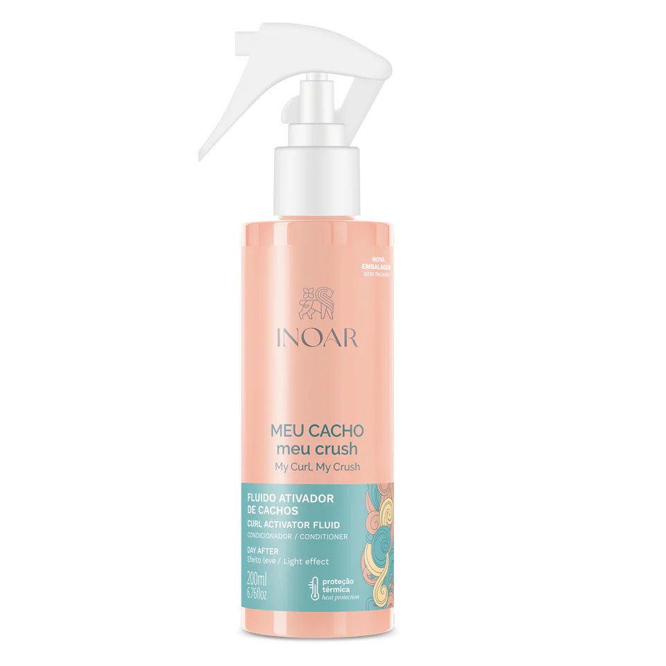 INOAR Meu Cacho Meu Crush Curls Activator Fluid garbanų aktyvavimo fluidas, 200 ml