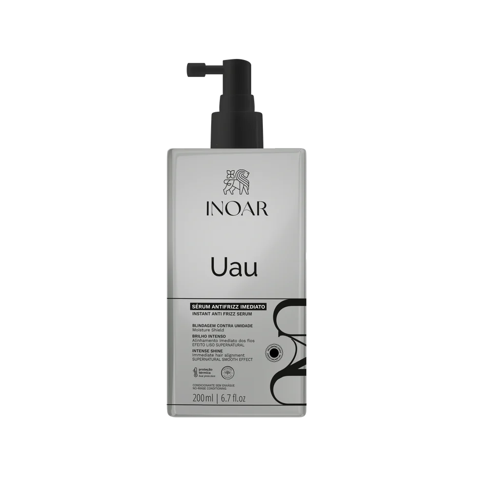 INOAR Uau Instant Anti Frizz Serum intensyviai glotninantis serumas, 200 ml