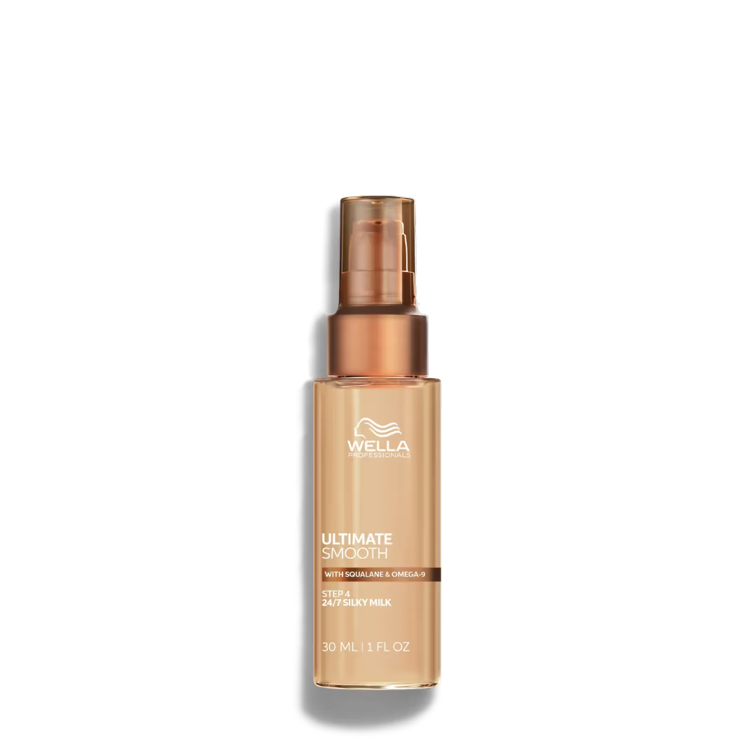 Wella Professionals Ultimate Smooth 24/7 Silky Milk glotninantis plaukų pienelis, 30ml