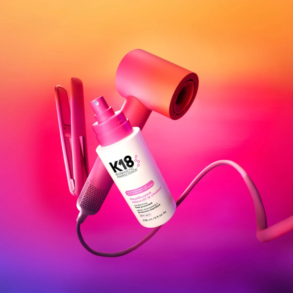 K18 HeatBounce Conditioning Heat Protectant nenuplaunamas kondicionierius su apsauga nuo karščio, 118 ml