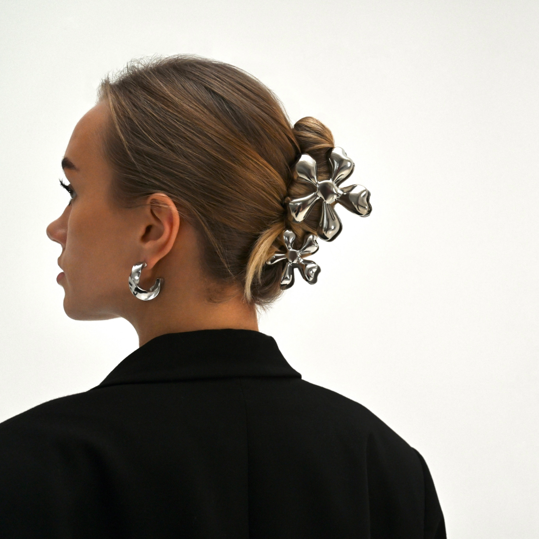 LAETI Noemie Small plaukų segtukas, Silver