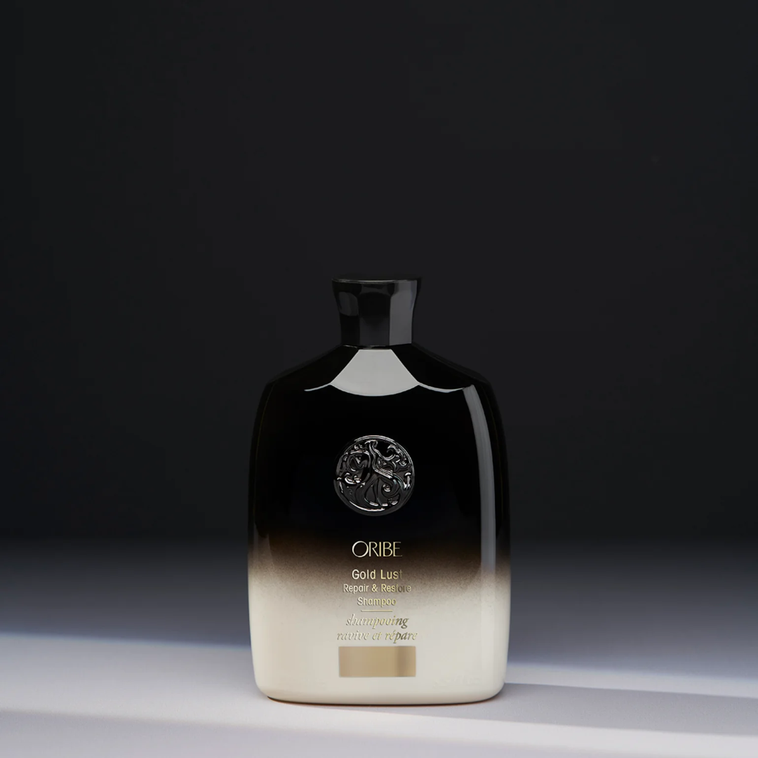 Oribe Gold Lust Repair & Restore atkuriamasis ir stiprinamasis šampūnas pažeistiems plaukams, 250ml