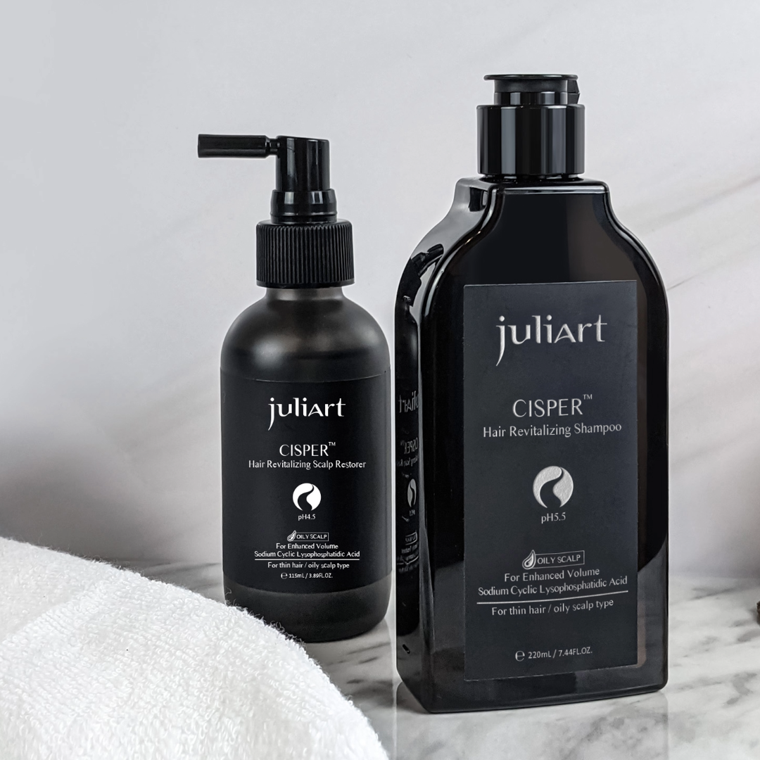 JuliArt CISPER Hair Revitalizing balansuojantis šampūnas riebiai galvos odai, 220ml