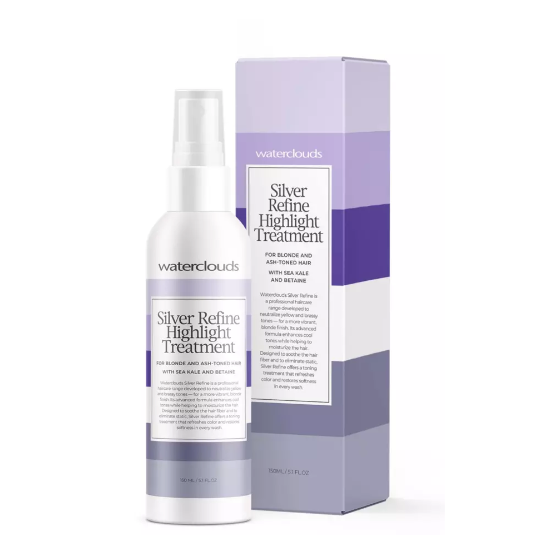 Waterclouds Silver Refine nenuplaunama violetinė priemonė šviesiems plaukams, 150ml