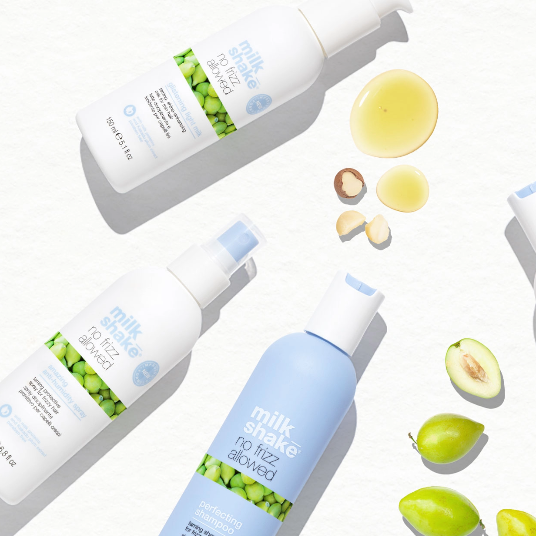 MilkShake No Frizz Allowed Glistening Light blizgesio ir glotnumo suteikiantis pienelis ploniems plaukams, 150ml