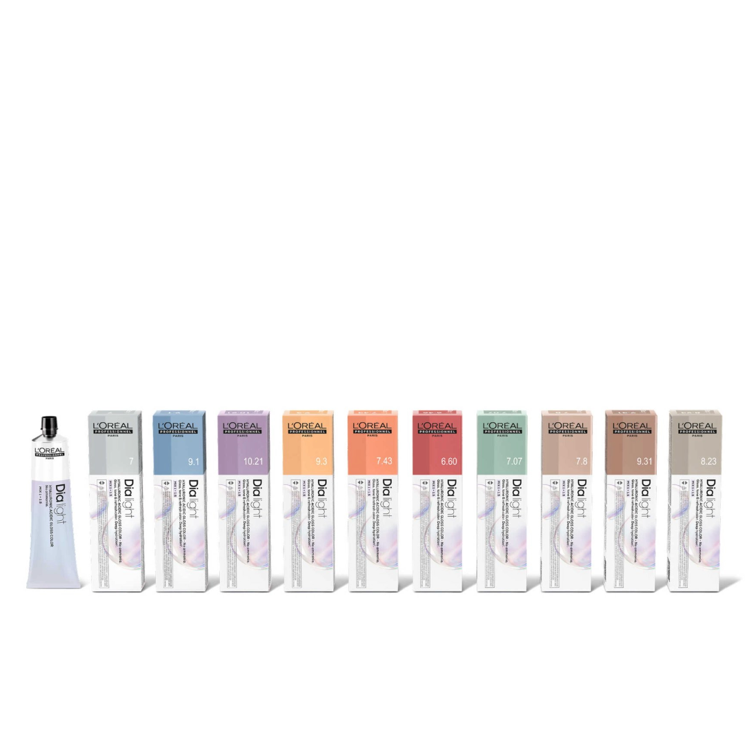 L‘Oreal Professionnel Dia Light demi permanentiniai plaukų dažai su hialurono rūgštimi, 60ml
