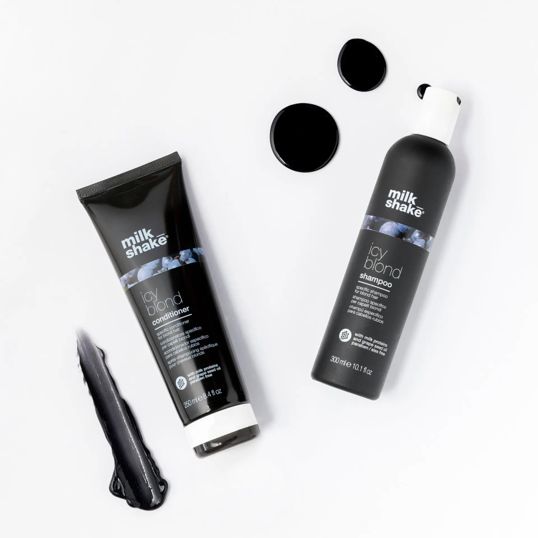 MilkShake Icy Blond tonizuojantis šampūnas šviesiems plaukams, 1000ml