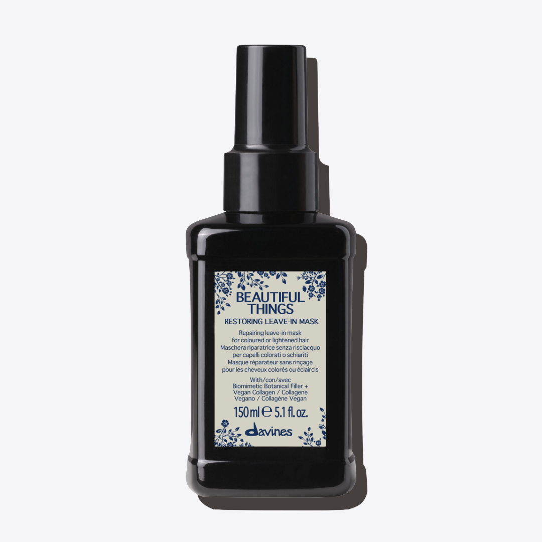 Davines Beautiful Things Restoring Leave-In nenuplaunama atkurianti kaukė silpniems ir pažeistiems plaukams, 150ml