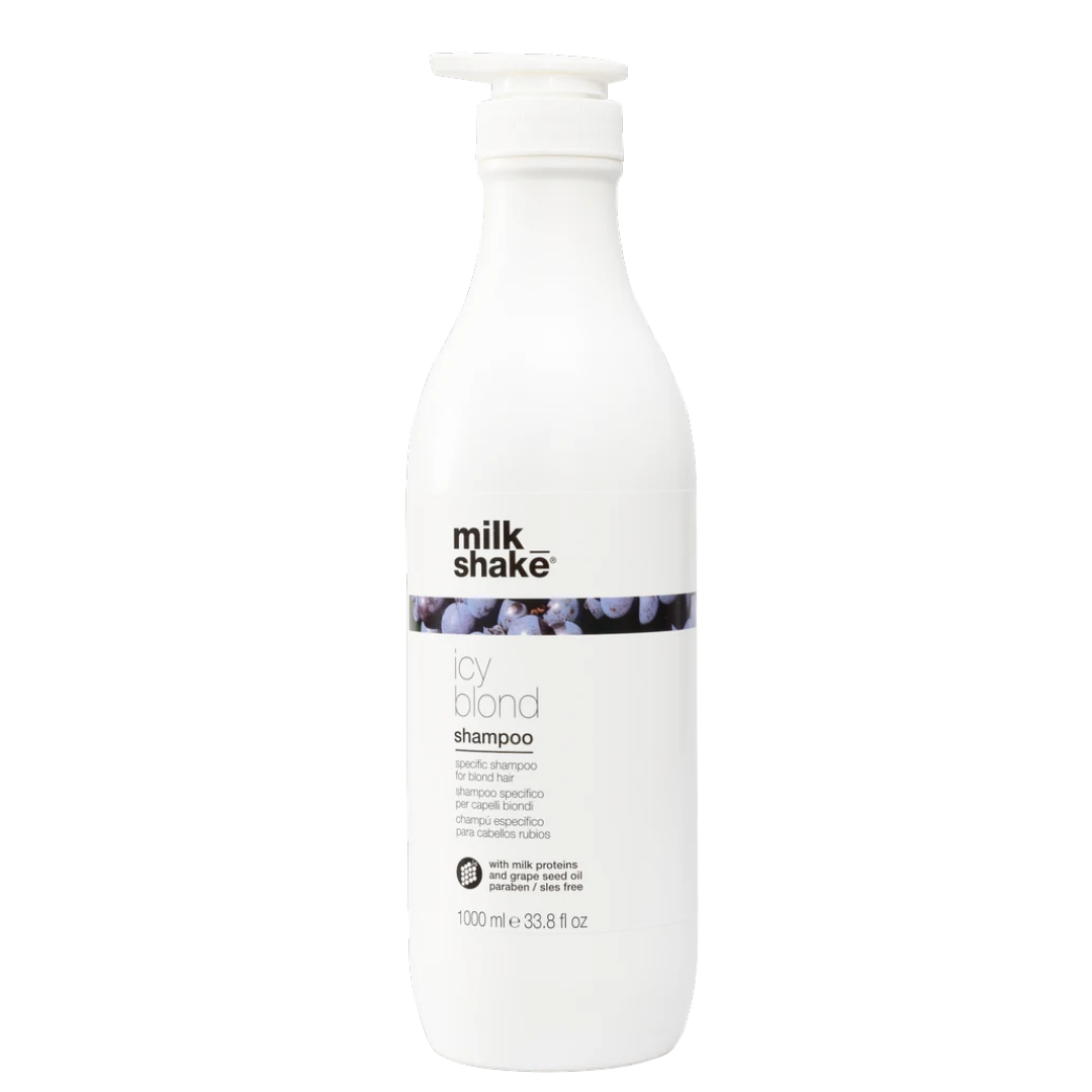 MilkShake Icy Blond tonizuojantis šampūnas šviesiems plaukams, 1000ml