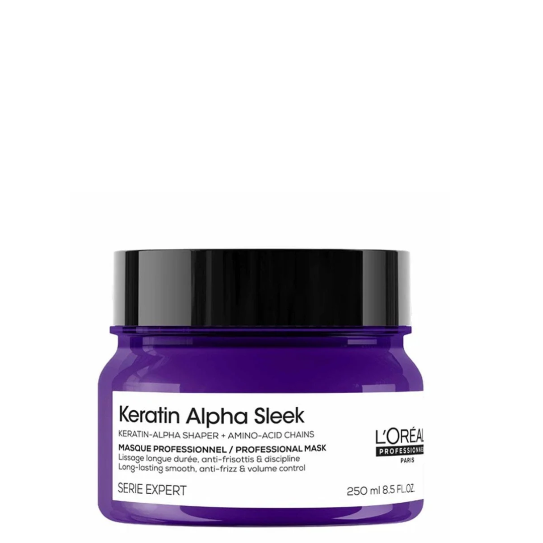 L’Oréal Professionnel Keratin Alpha Sleek glotninamoji plaukų kaukė, 250ml