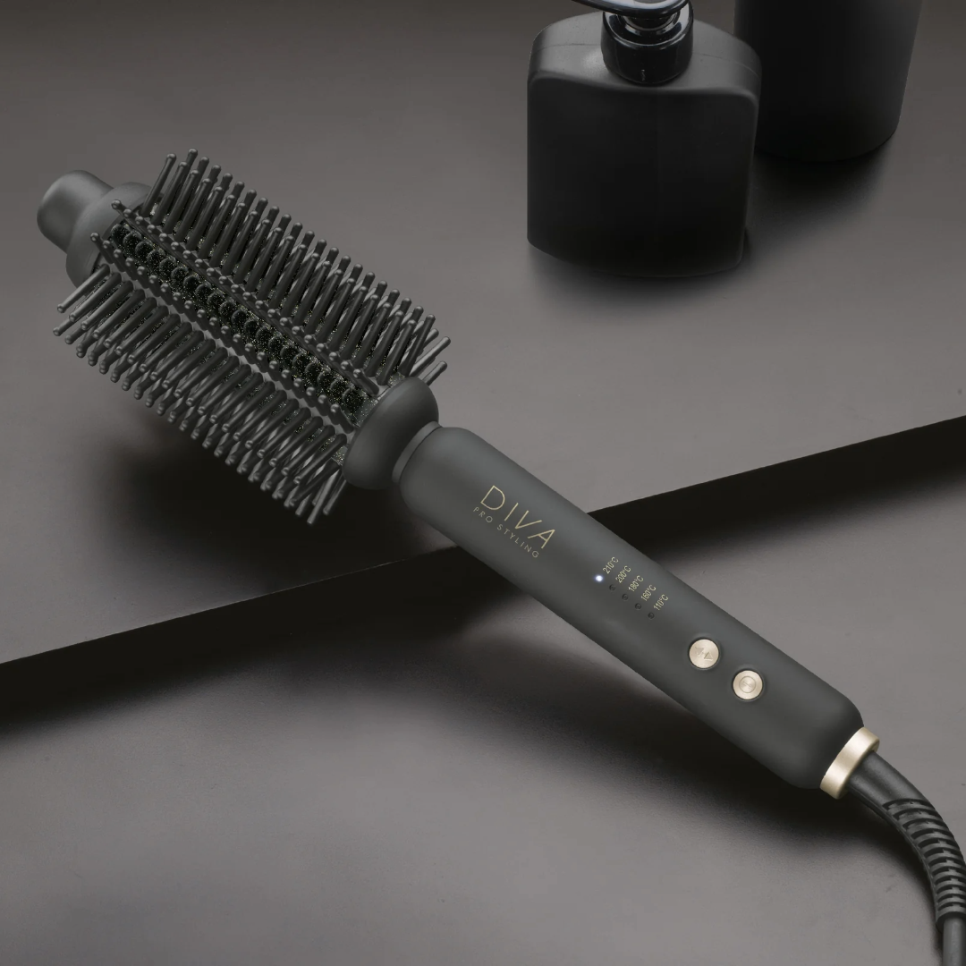 Diva Pro Styling Precious Metals Gold Dust Full Volume, Curling & Styling Hot Brush garbanojimo šukos
