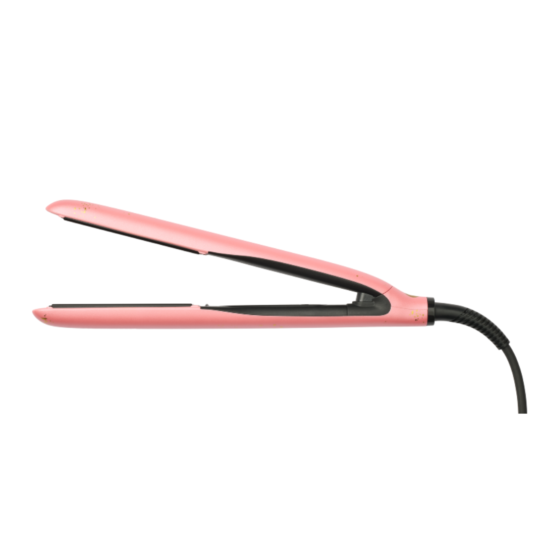 HH Simonsen True Divinity MK2 plaukų tiesinimo žnyplės + Gloss Brush šepetys, Peachy Gold rinkinys