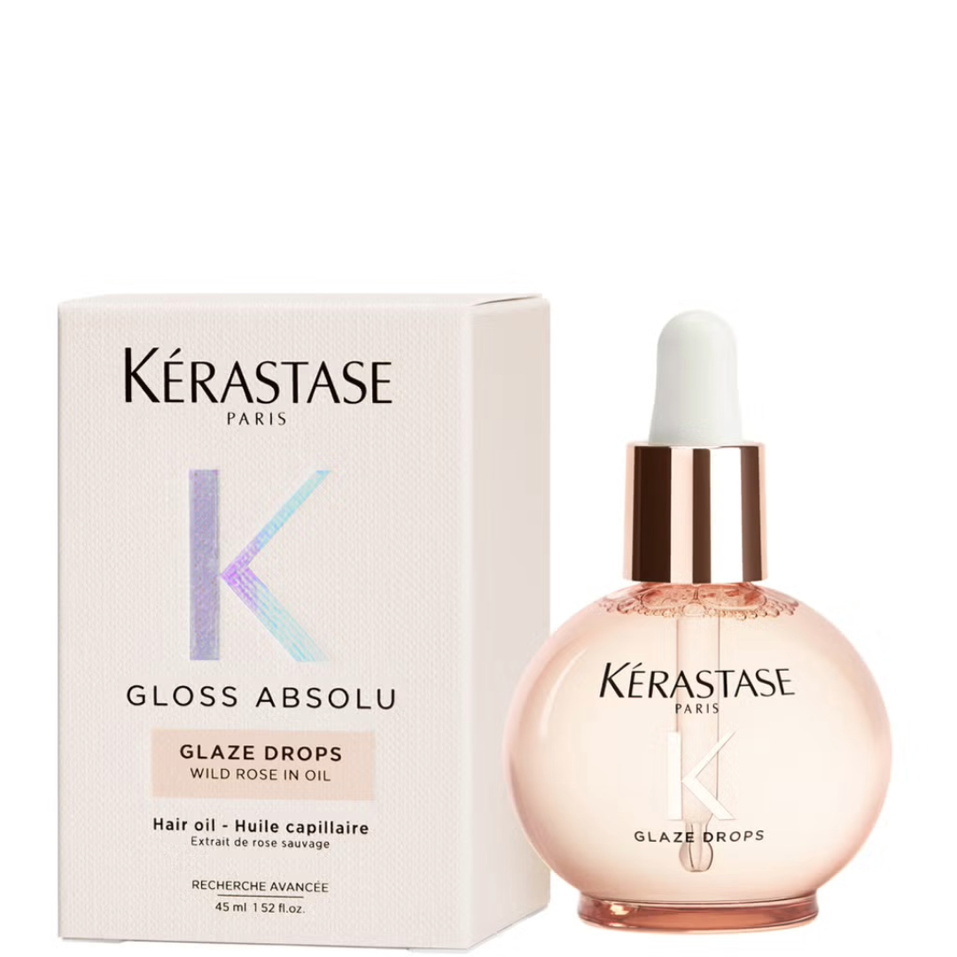 Kérastase Gloss Absolu Glaze Drops lengvos tekstūros, žvilgesį pabrėžiantis aliejus, 45ml