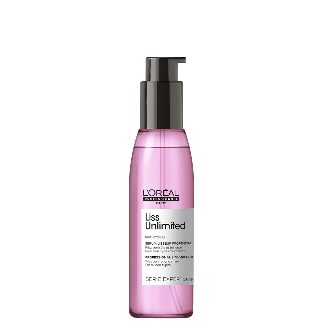 L'Oréal Professionnel Liss Unlimited Smoothing Anti-Frizz Blow-Dry glotninamasis plaukų serumas, 125ml