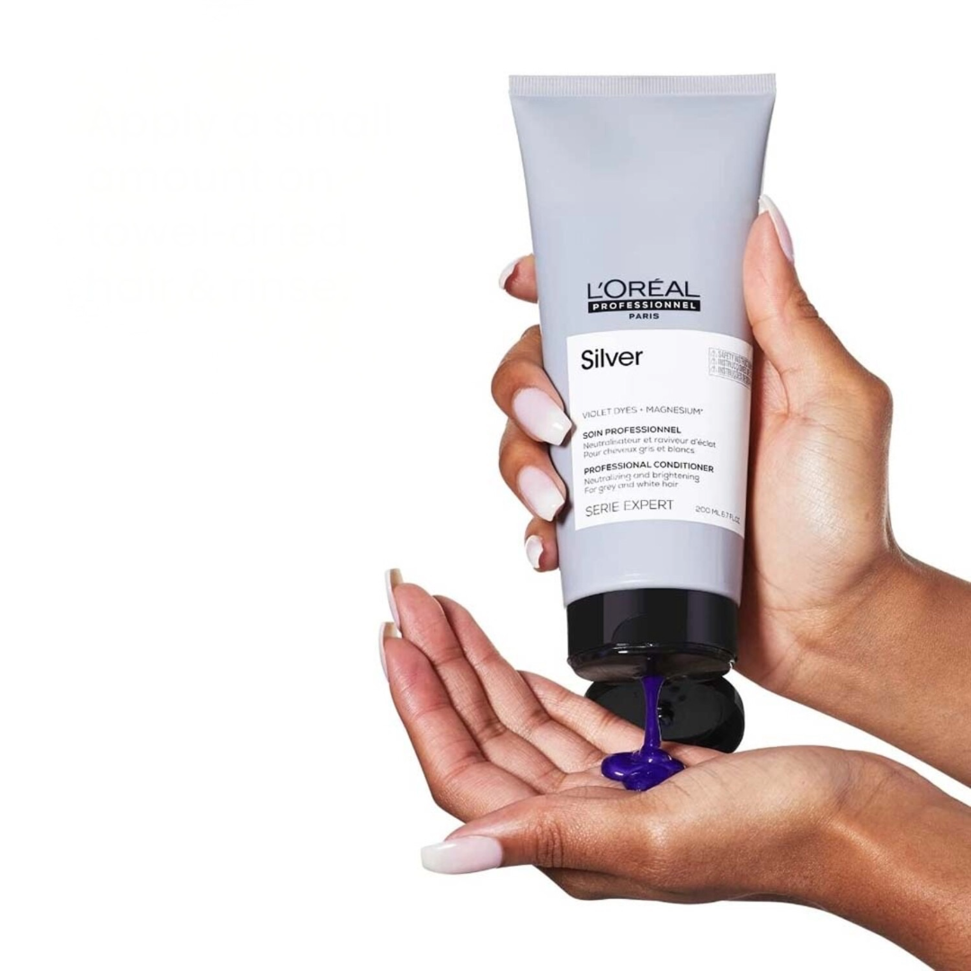 L'Oréal Professionnel Silver atspalvį koreguojantis kondicionierius šviesiems plaukams, 200ml