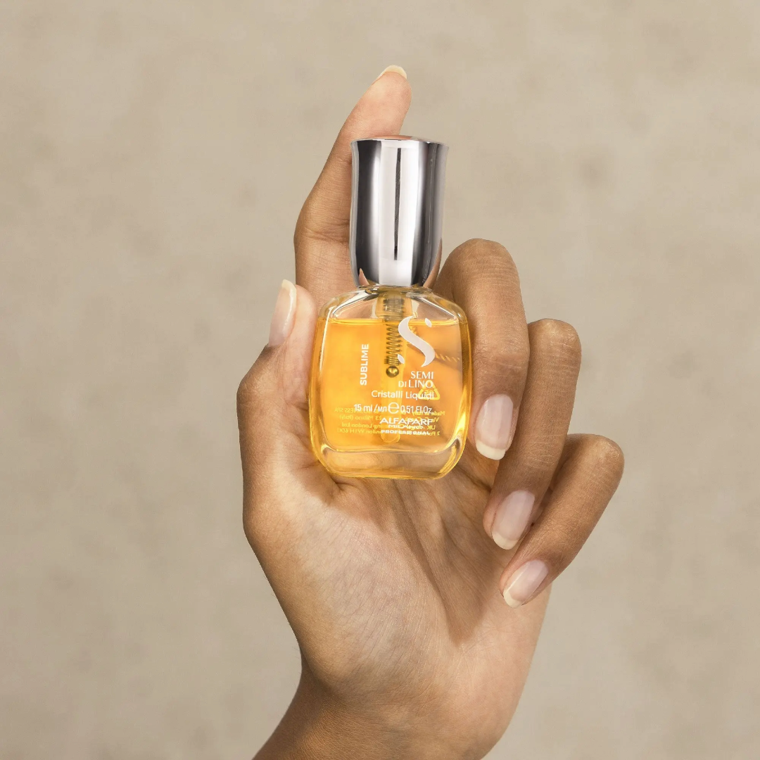 Alfaparf Sublime Semi Di Lino Sublime Cristalli Liquidi deimantinis aliejukas plaukams, 15ml