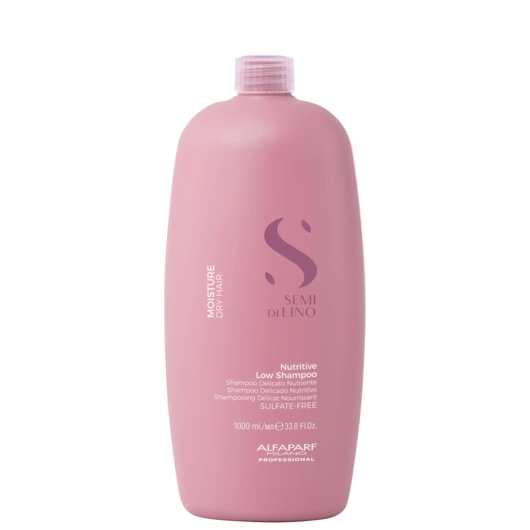 Alfaparf Semi Di Lino Moisture Nutritive Low drėkinantis šampūnas sausiems plaukams, 1000ml
