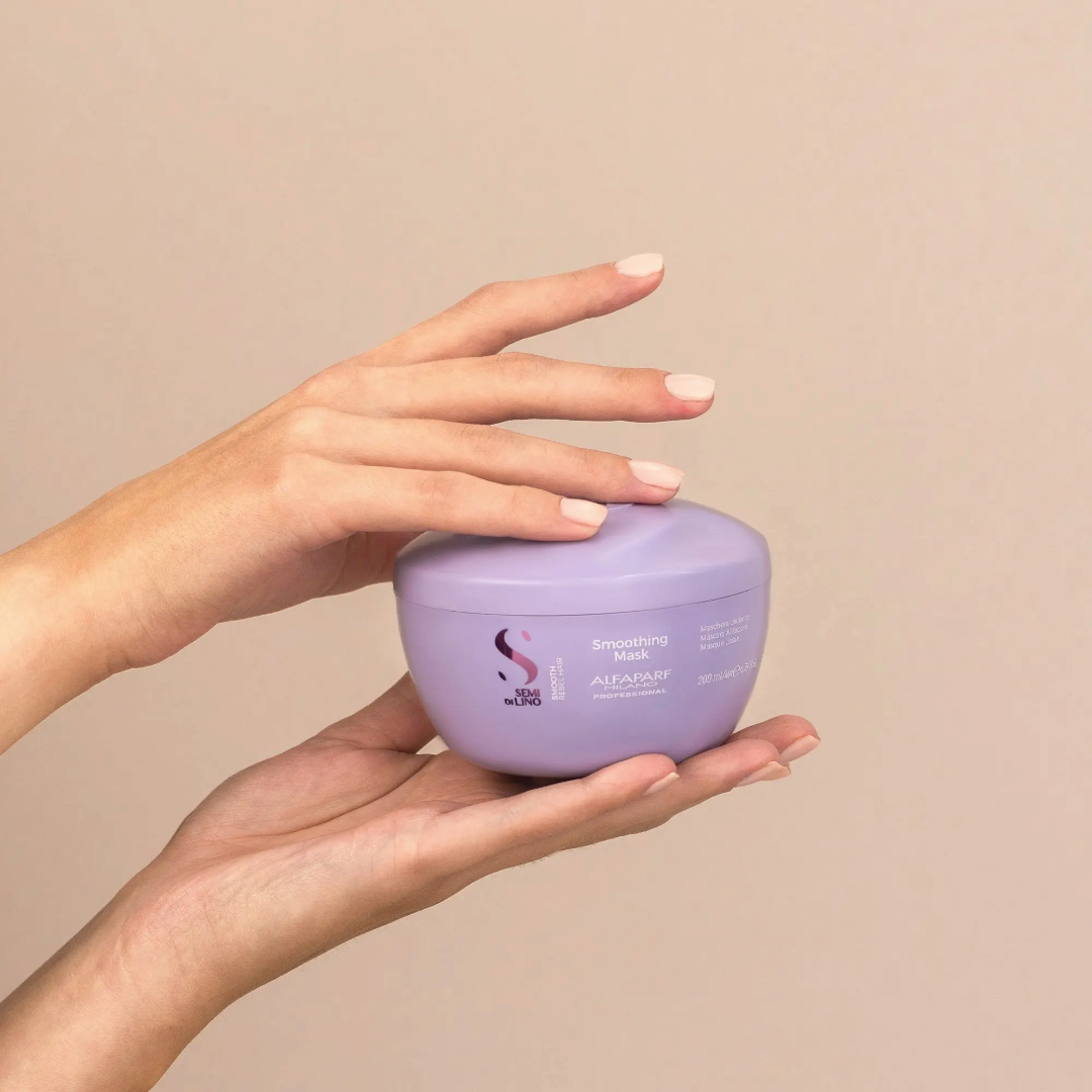Alfaparf Semi di Lino Smooth Smoothing intensyvaus poveikio glotninamoji kaukė, 200ml