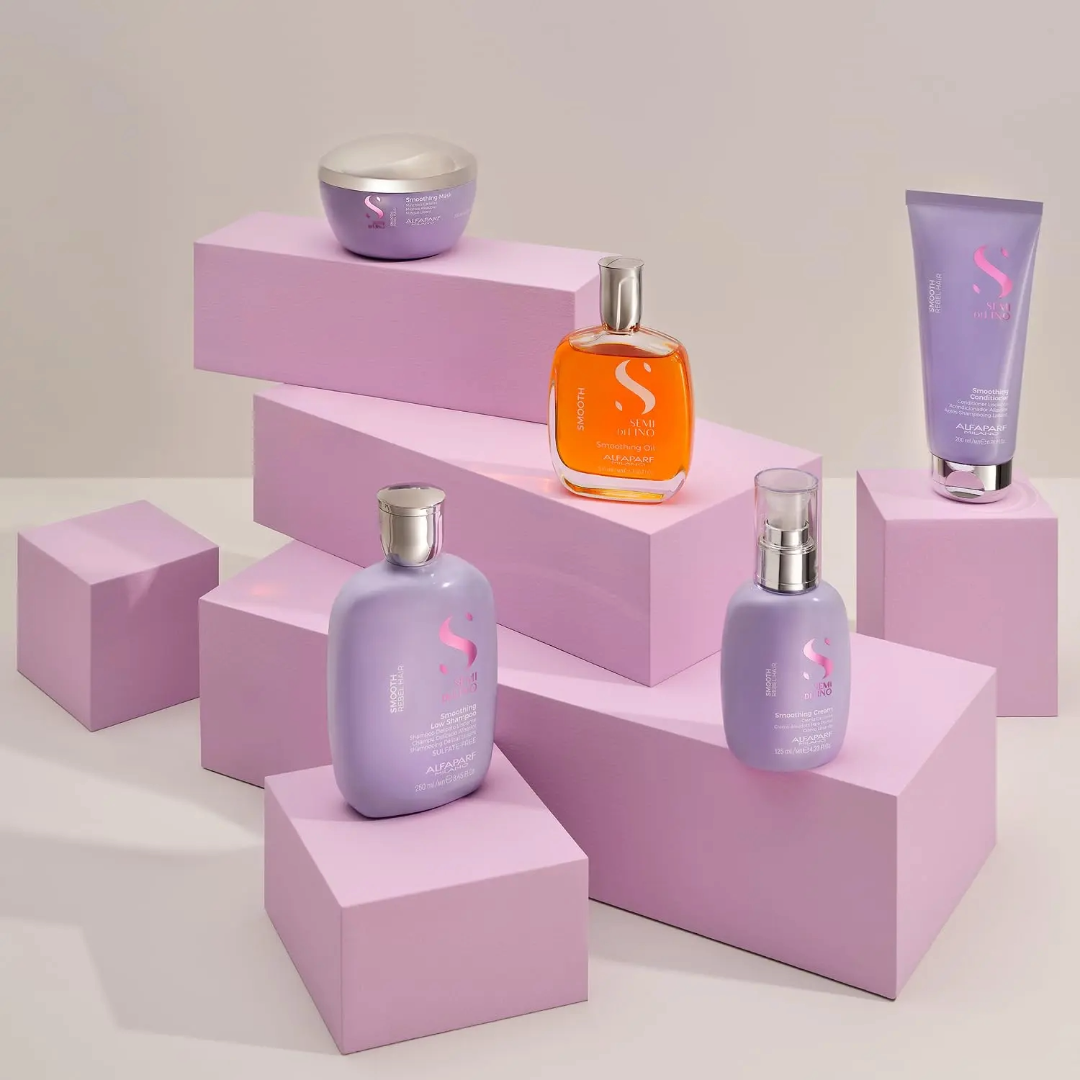 Alfaparf Semi di Lino Smooth Smoothing glotninamasis kremas nepaklusniems plaukams, 125ml