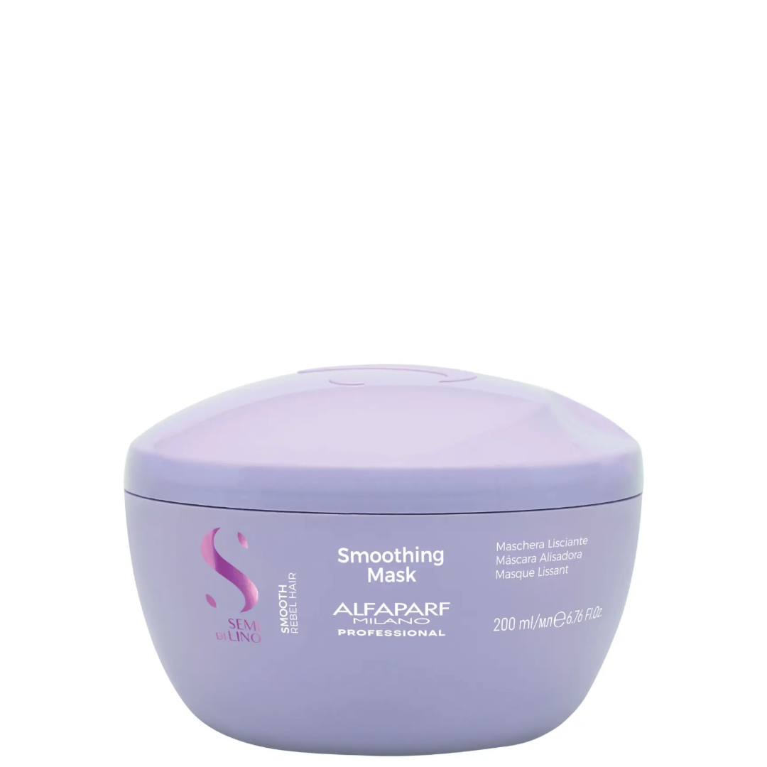 Alfaparf Semi di Lino Smooth Smoothing intensyvaus poveikio glotninamoji kaukė, 200ml