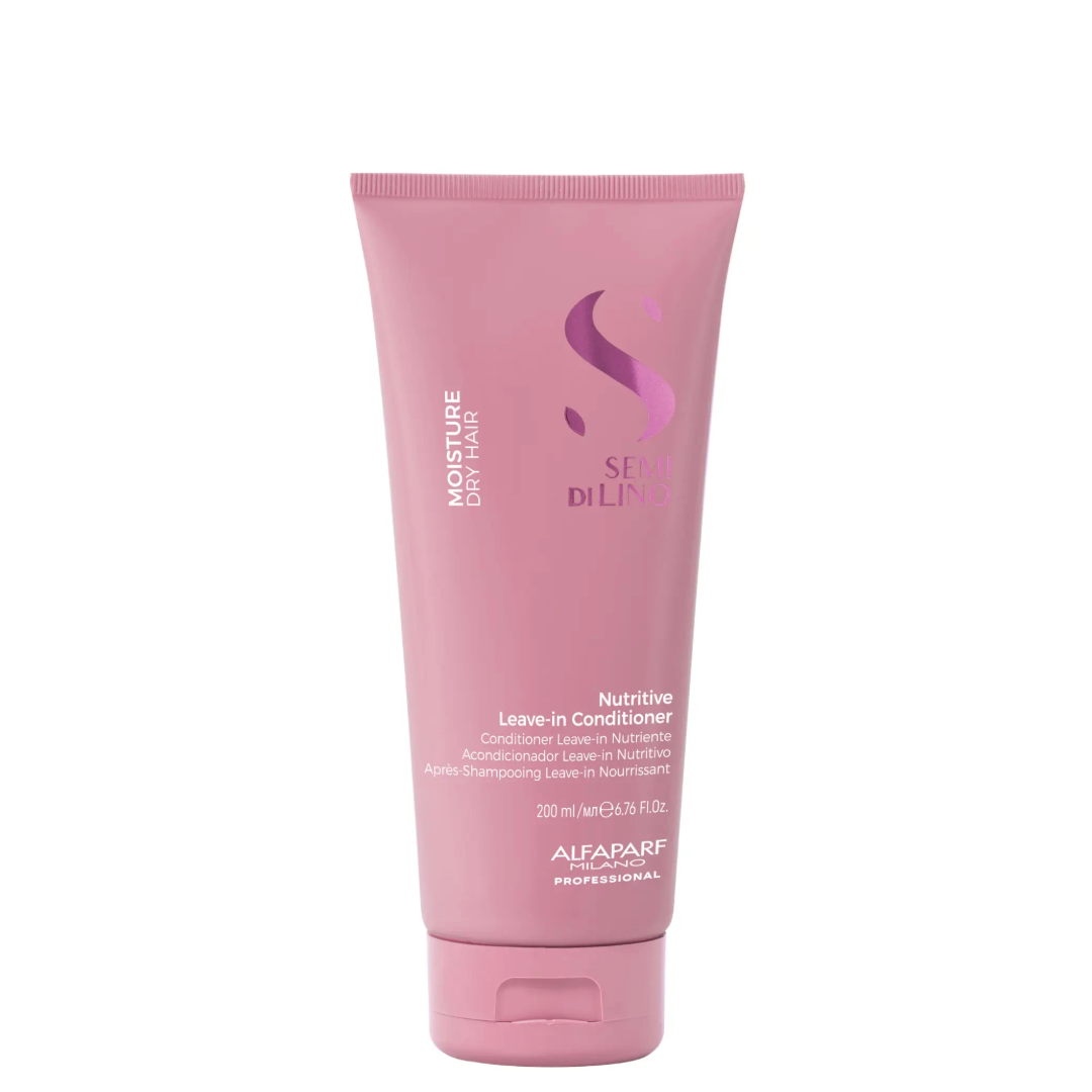 Alfaparf Semi Di Lino Moisture Nutritive Leave In nenuplaunamas kondicionierius sausiems plaukams 200ml