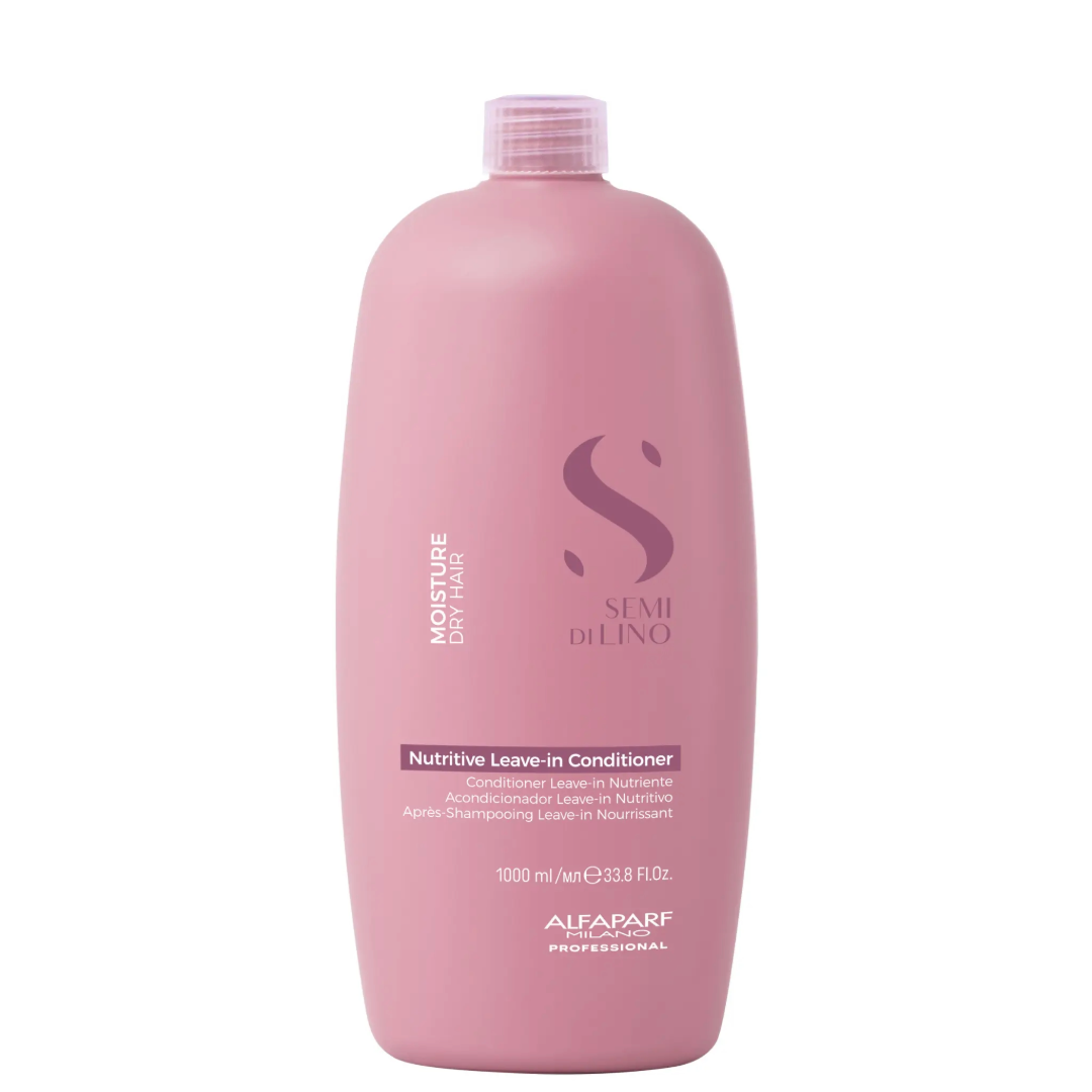 Alfaparf Semi Di Lino Moisture Nutritive Leave In nenuplaunamas kondicionierius sausiems plaukams 1000ml
