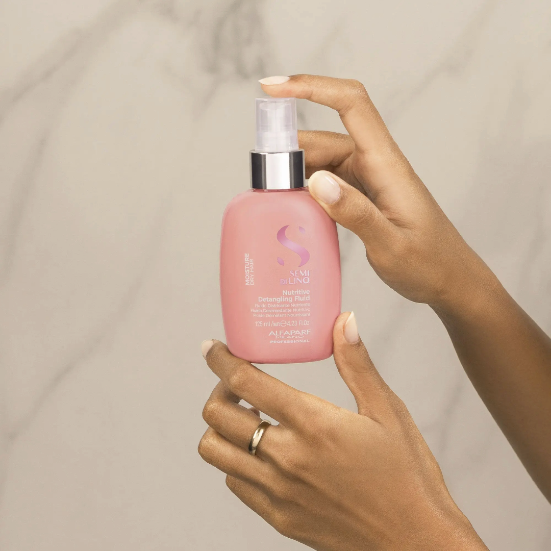 AlfaParf Semi Di Lino Moisture Nutritive Detangling fluidas besiveliantiems plaukams, 125ml