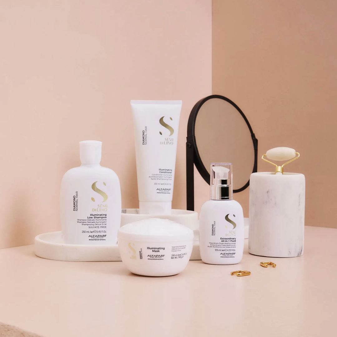 Alfaparf Semi Di Lino Diamond Illuminating deimantinio žvilgesio suteikianti plaukų kaukė, 200ml