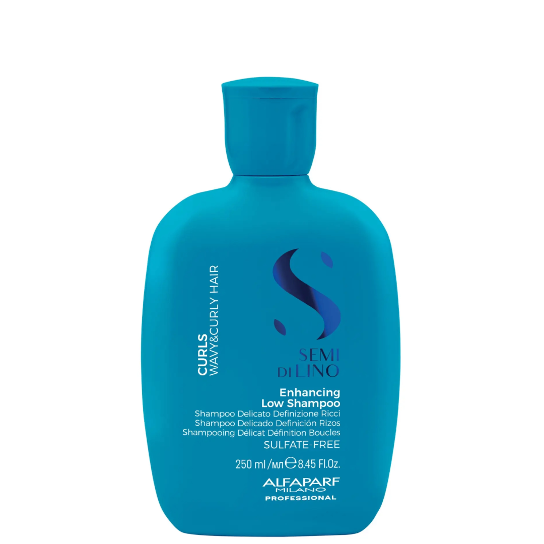 Alfaparf Semi Di Lino Curls Enhancing Low drėkinantis šampūnas garbanotiems plaukams, 250ml