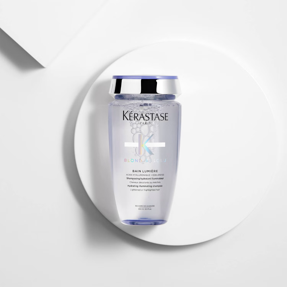 Kérastase Absolu Blond Bain Lumière žvilgesio suteikiantis drėkinamasis šampūnas šviesintiems plaukams, 500ml
