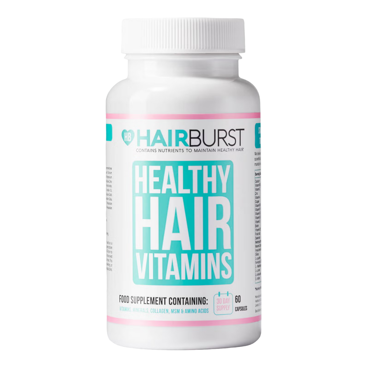 Hairburst Healthy Hair Vitamins sveikų plaukų vitaminai, 60 kapsulių