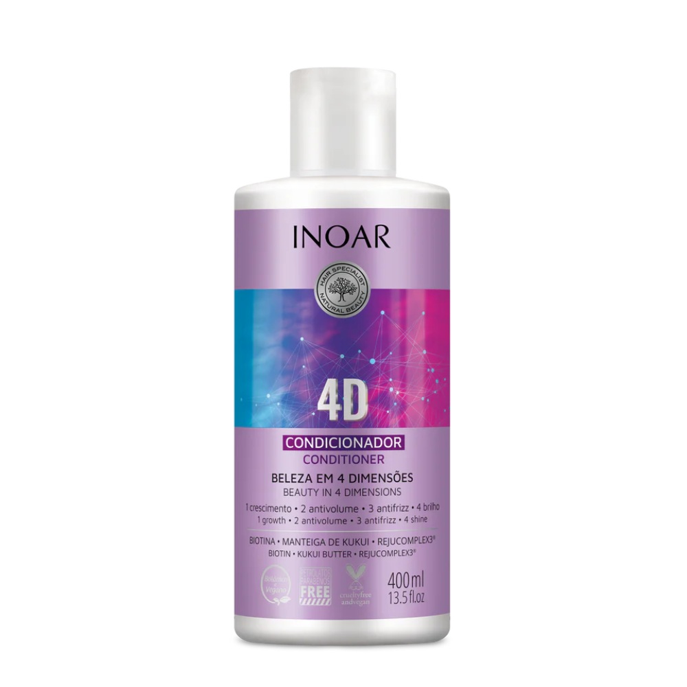 INOAR 4D kondicionierius, 400 ml | InHair.lt