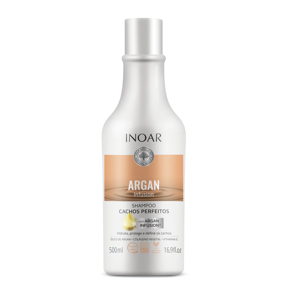 INOAR Argan Infusion Perfect Curls šampūnas, 500 ml | InHair.lt