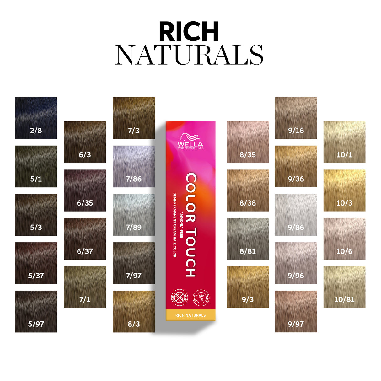 Wella Professionals plaukų dažai Color Touch Rich natural, 60ml