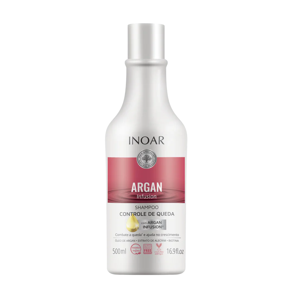 INOAR Argan Infusion Loss Control šampūnas stabdantis plaukų slinkimą, 500 ml