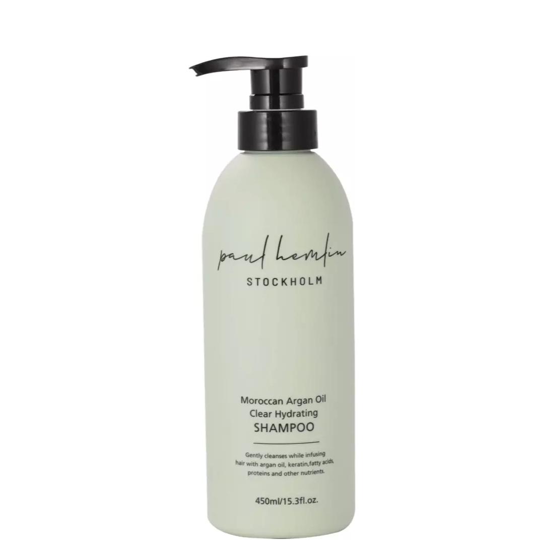 Paul Hemlin Stockholm Moroccan Argan Oil Clear Hydrating drėkinantis šampūnas, 450ml