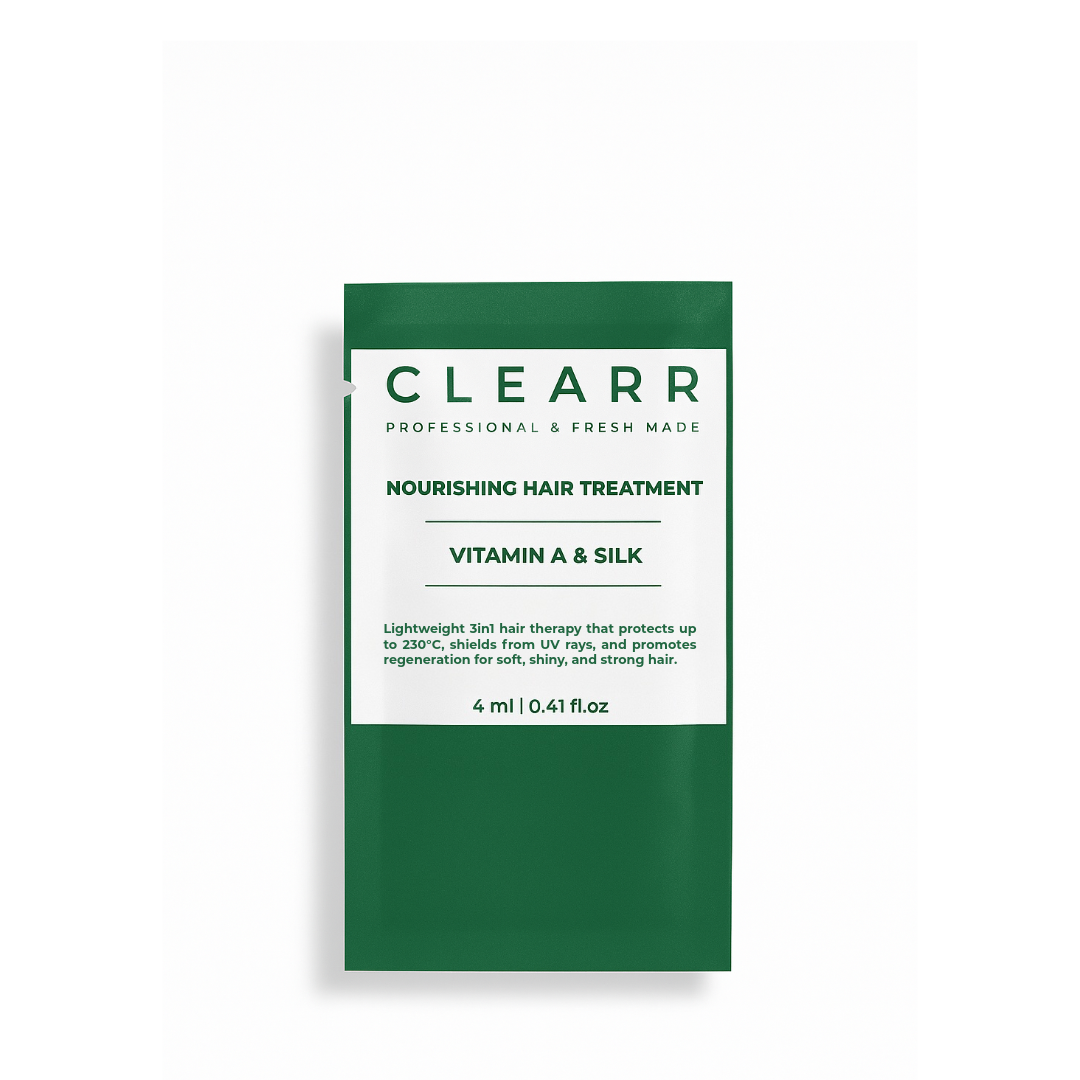 Clearr Nourishing Hair Treatment plaukų aliejus su šilku ir vitaminu A, 4ml - mėginukas