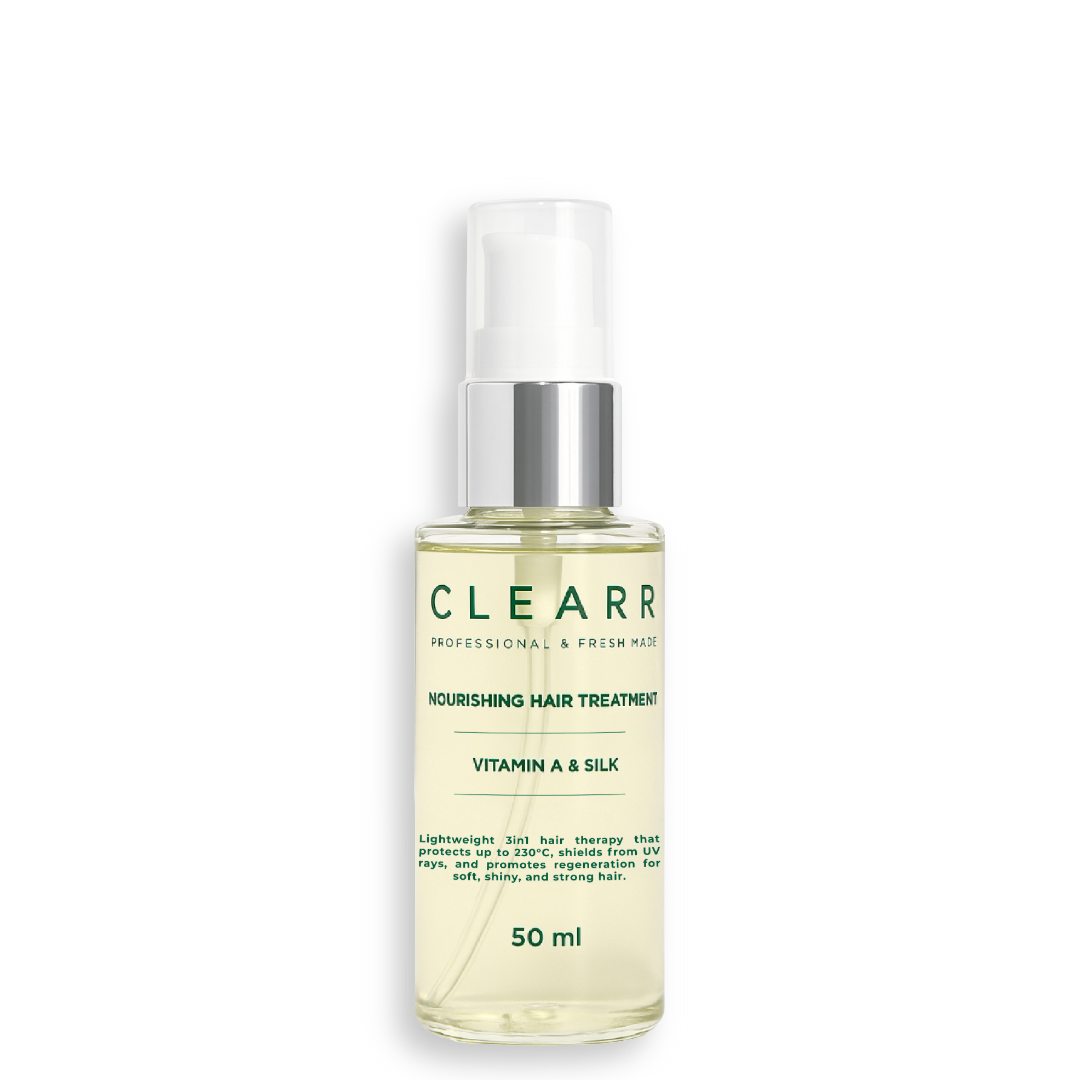 Clearr Nourishing Hair Treatment plaukų aliejus su šilku ir vitaminu A, 50ml