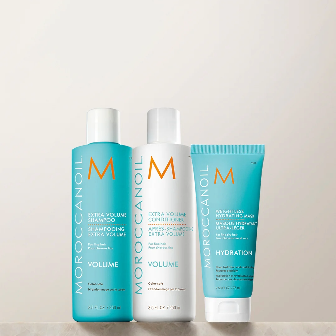 Moroccanoil Extra Volume maitinantis ir apimties suteikiantis rinkinys