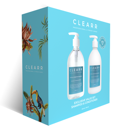 Clearr Crystal Hydration intensyviai drėkinantis šampūno ir kondicionieriaus rinkinys, 500ml + 500ml