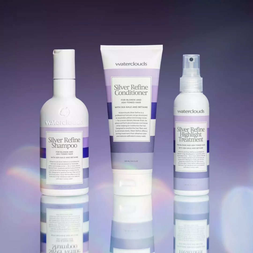 Waterclouds Silver Refine violetinis kondicionierius šviesiems plaukams, 200ml