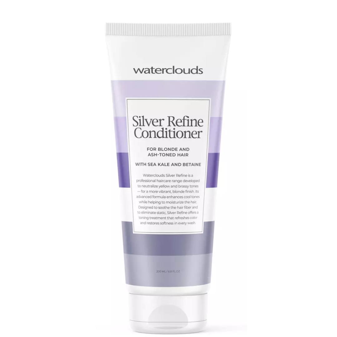 Waterclouds Silver Refine violetinis kondicionierius šviesiems plaukams, 200ml
