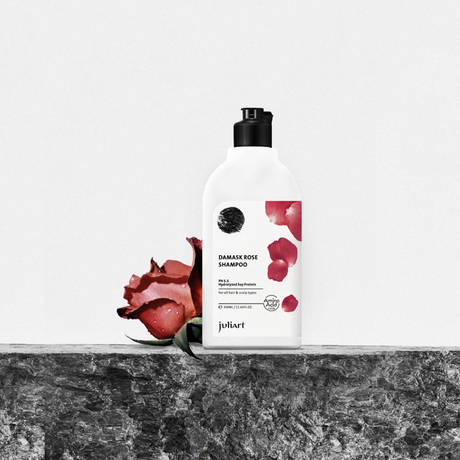 JuliArt Damask Rose plaukus atstatantis šampūnas, 330ml