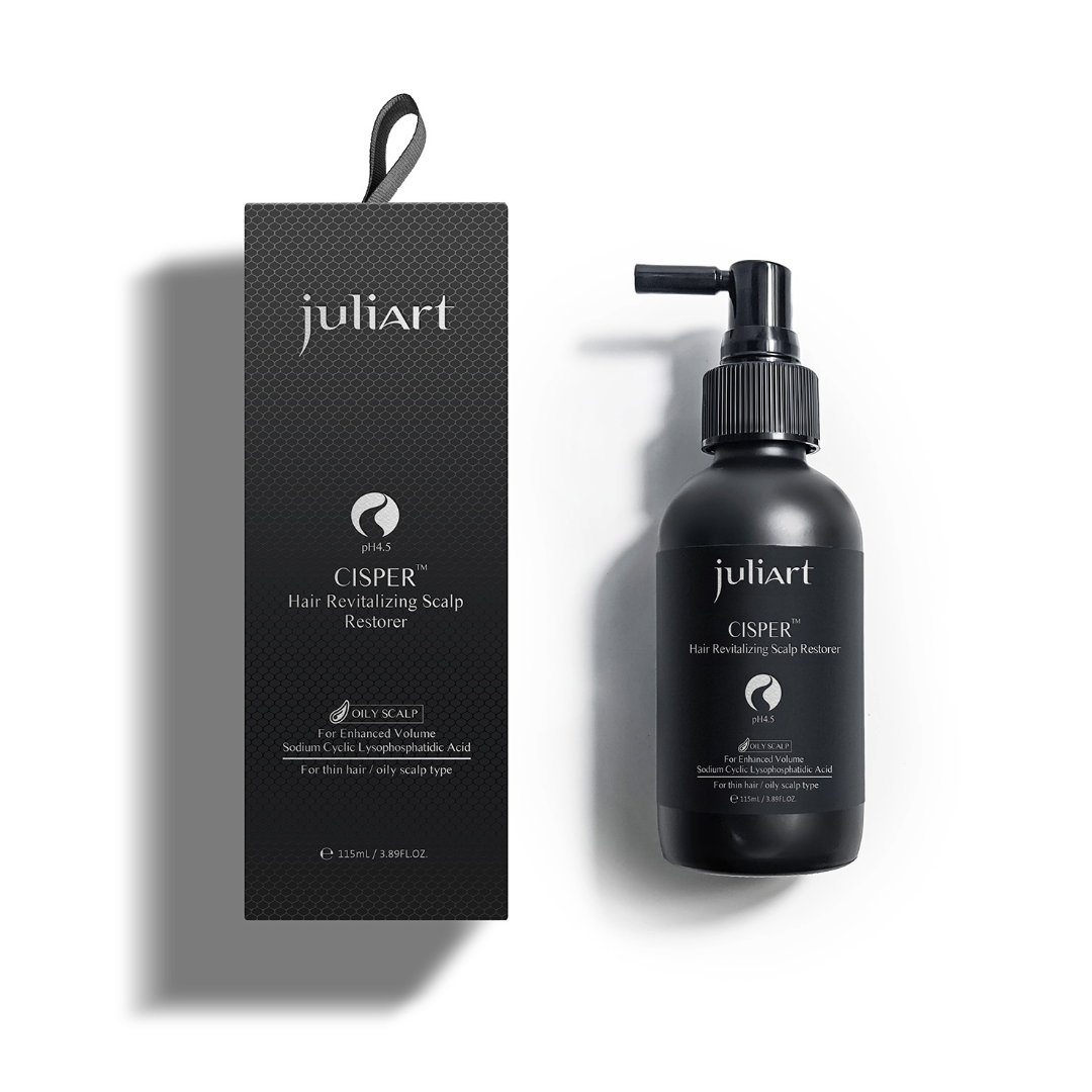 JuliArt CISPER Hair Revitalizing Scalp Restorer galvos odą balansuojantis serumas riebiai galvos odai, 115ml