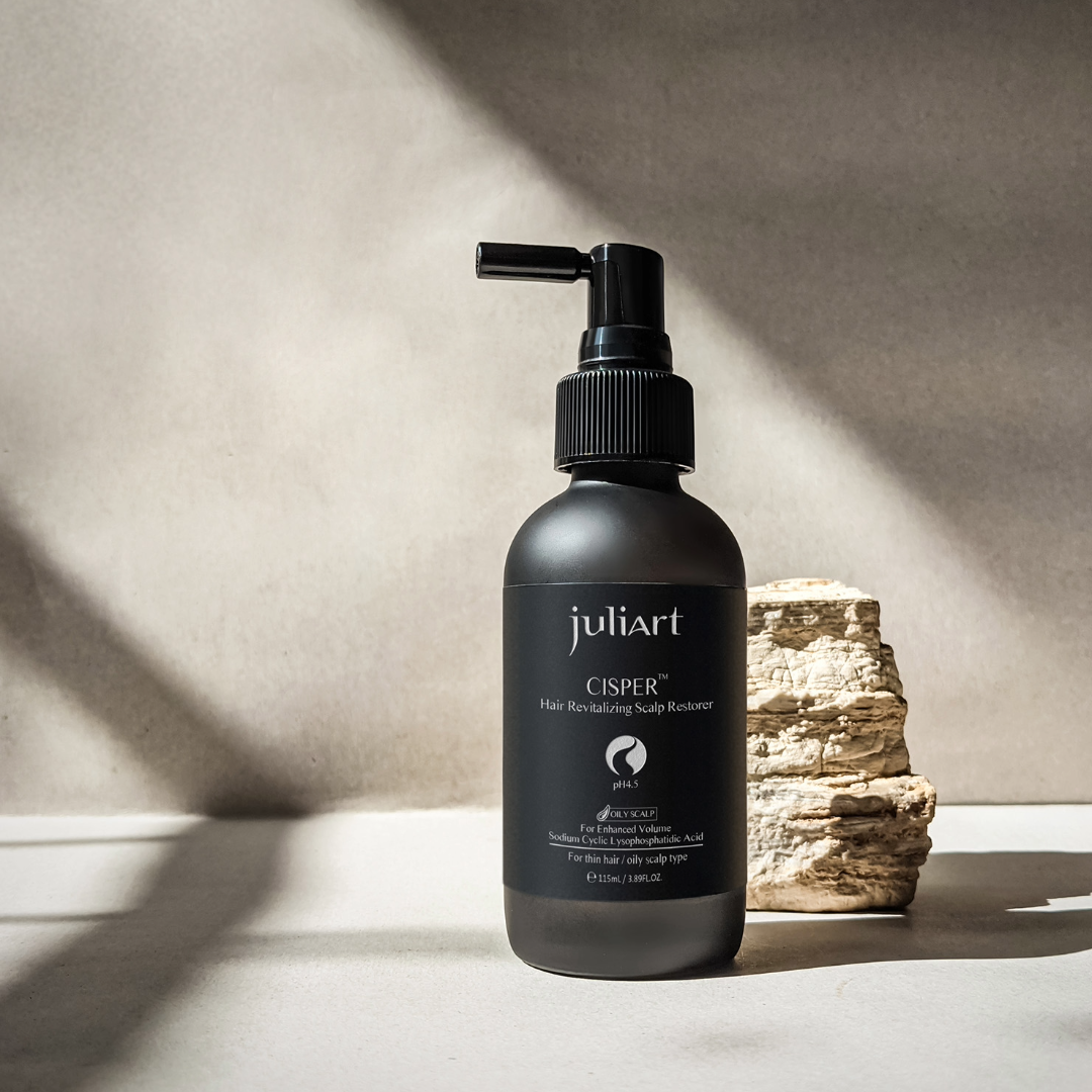 JuliArt CISPER Hair Revitalizing Scalp Restorer galvos odą balansuojantis serumas riebiai galvos odai, 115ml