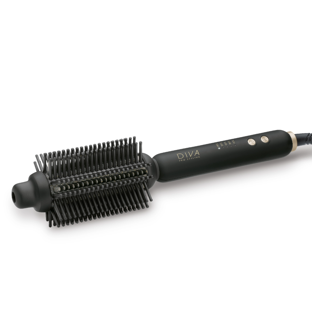 Diva Pro Styling Precious Metals Gold Dust Full Volume, Curling & Styling Hot Brush garbanojimo šukos