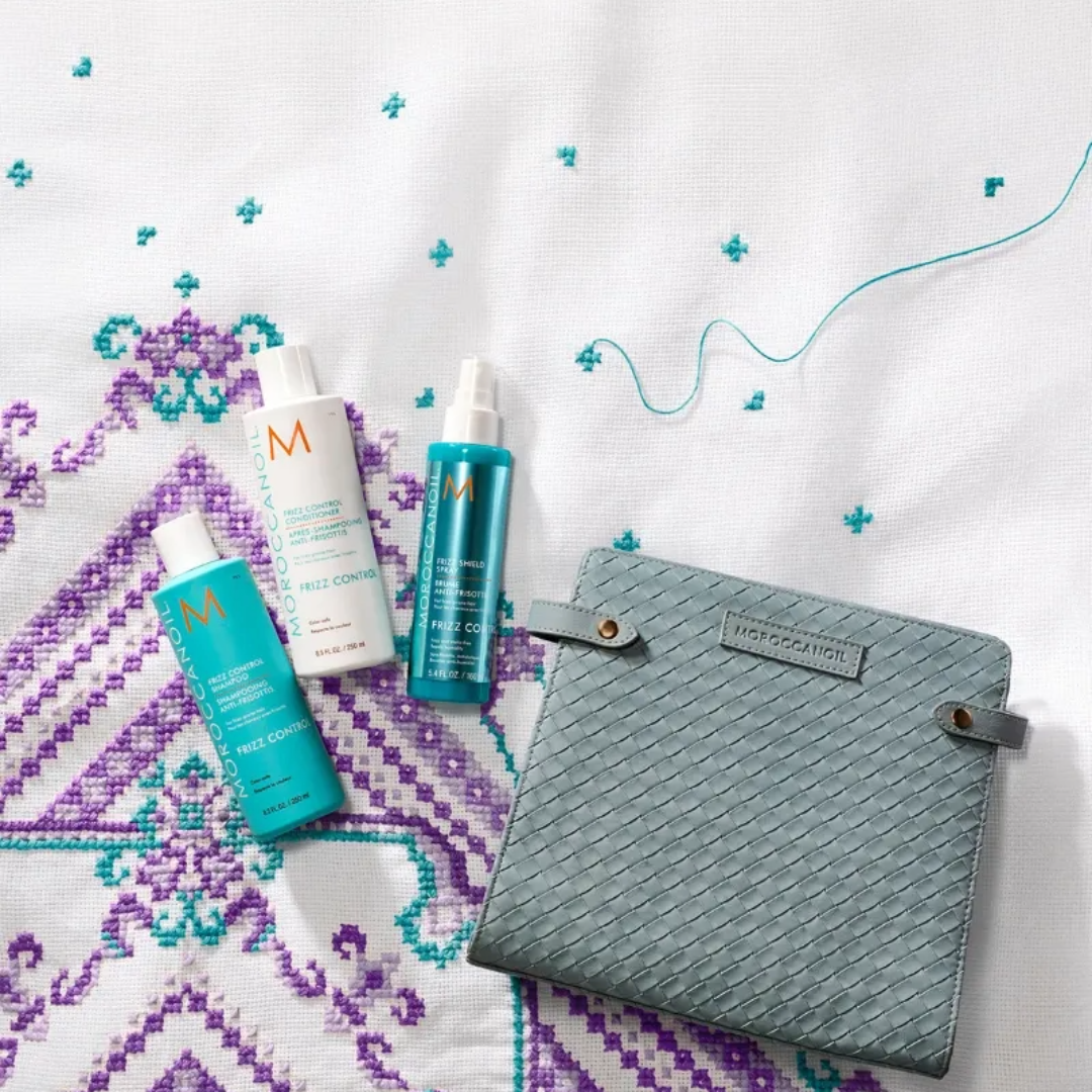 Moroccanoil Frizz Control Set plaukų pūtimąsi kontroliuojantis rinkinys, 250x2 + 160ml