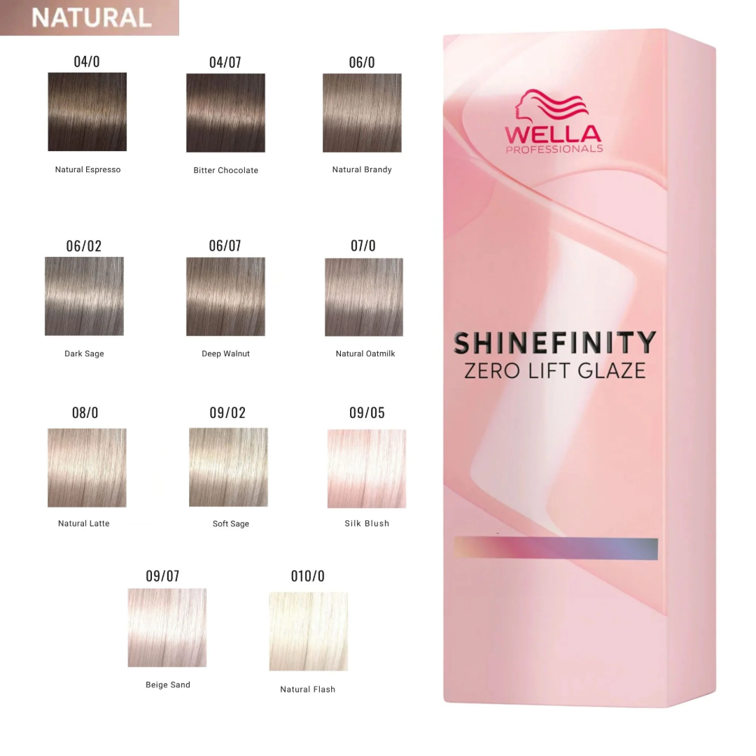Wella Professionals Shinefinity Zero Lift Glaze Demi-Permanent geliniai plaukų dažai, 60ml